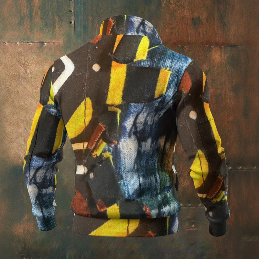 All-Over Print Men's Thick Knit Fleece Jacket