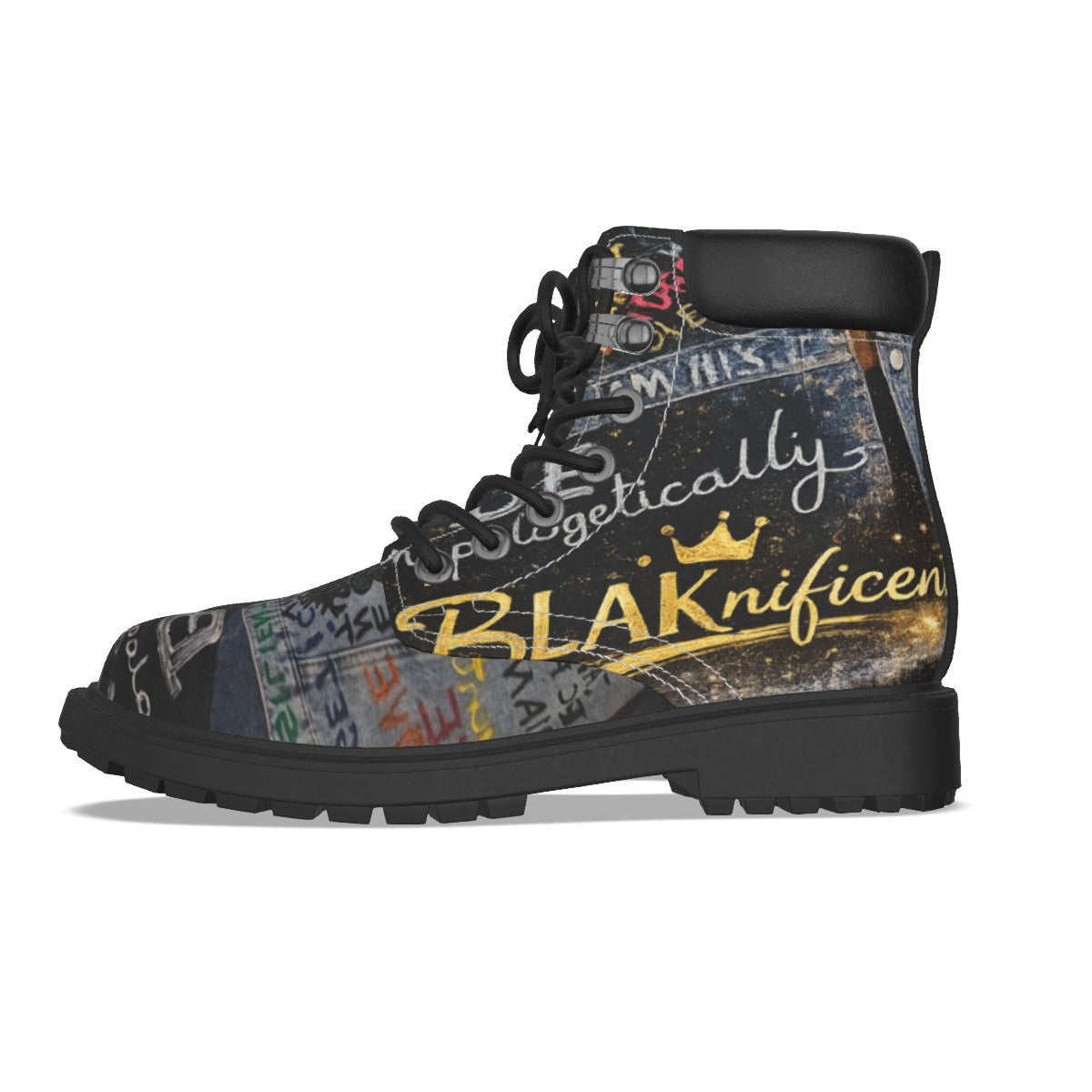 All-Over Print Men's Short Boots