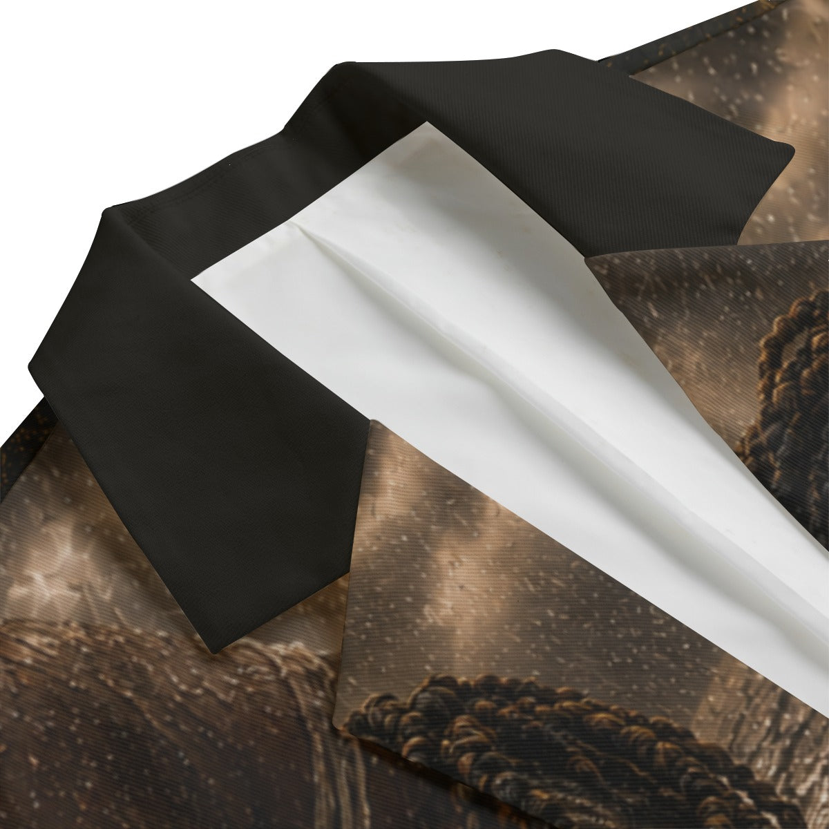 All-Over Print Men's Casual Flat Lapel Collar Blazer