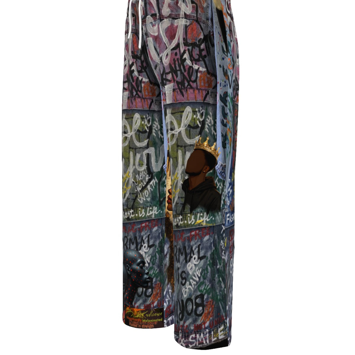 All-Over Print Unisex Knitted Fleece Wide Leg Pants