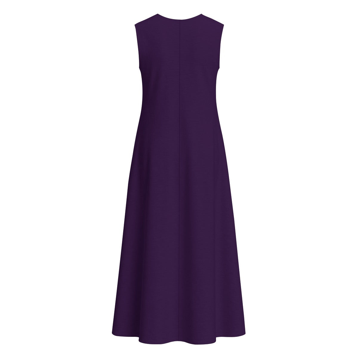 All-Over Print Women's Sleeveless Dress With Pocket|140GSM Slub Cotton
