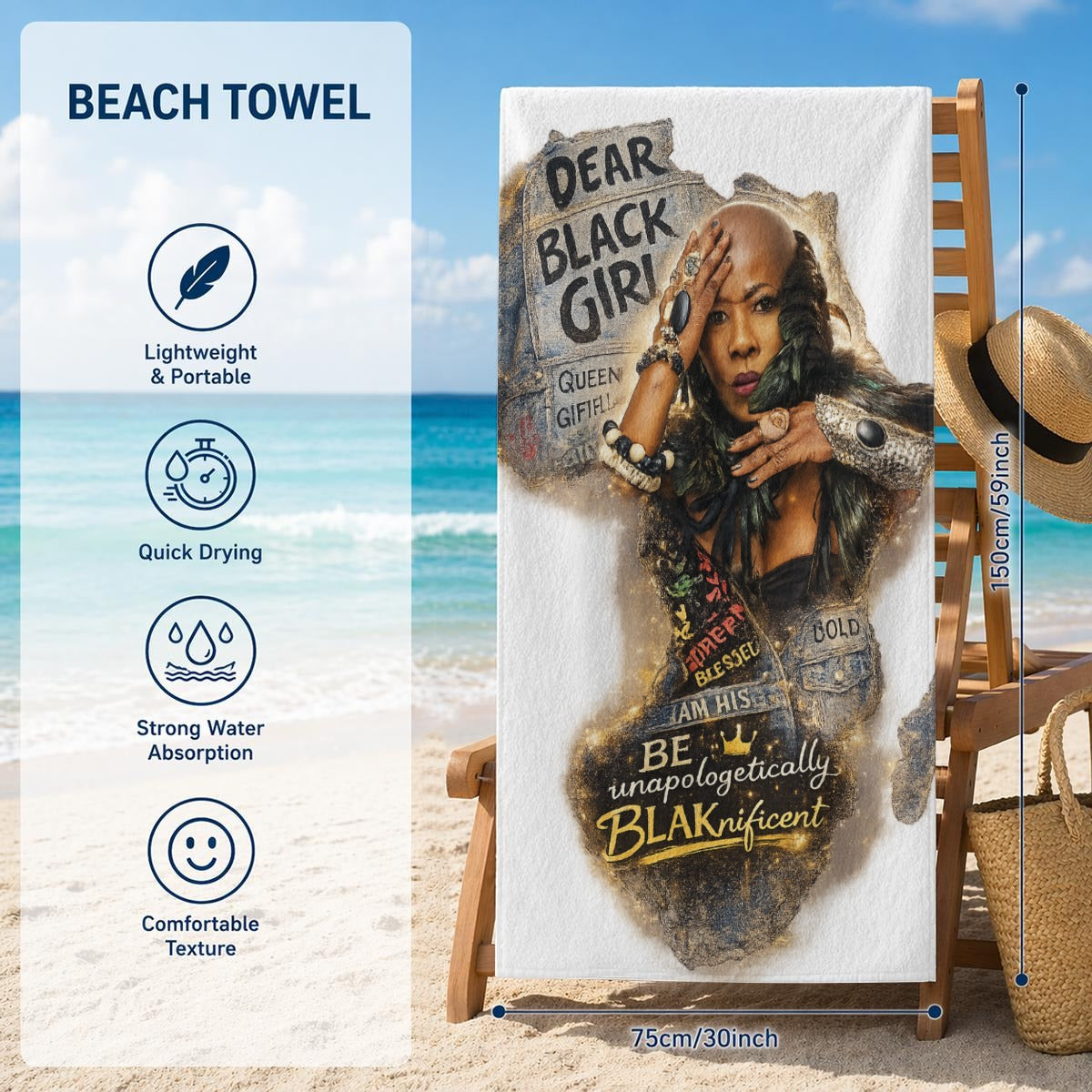 Adult Beach Towel  Printed in Canada|320GSM