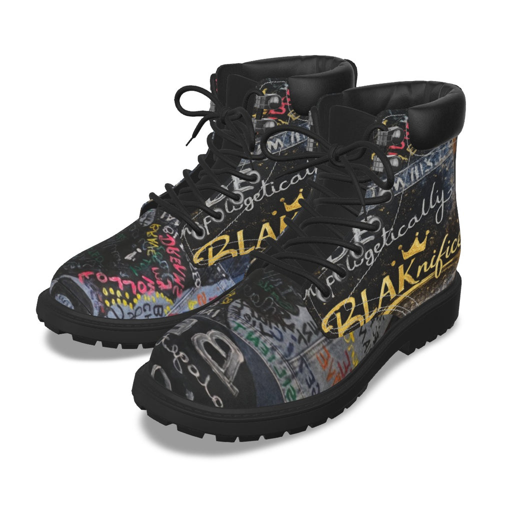 All-Over Print Men's Short Boots