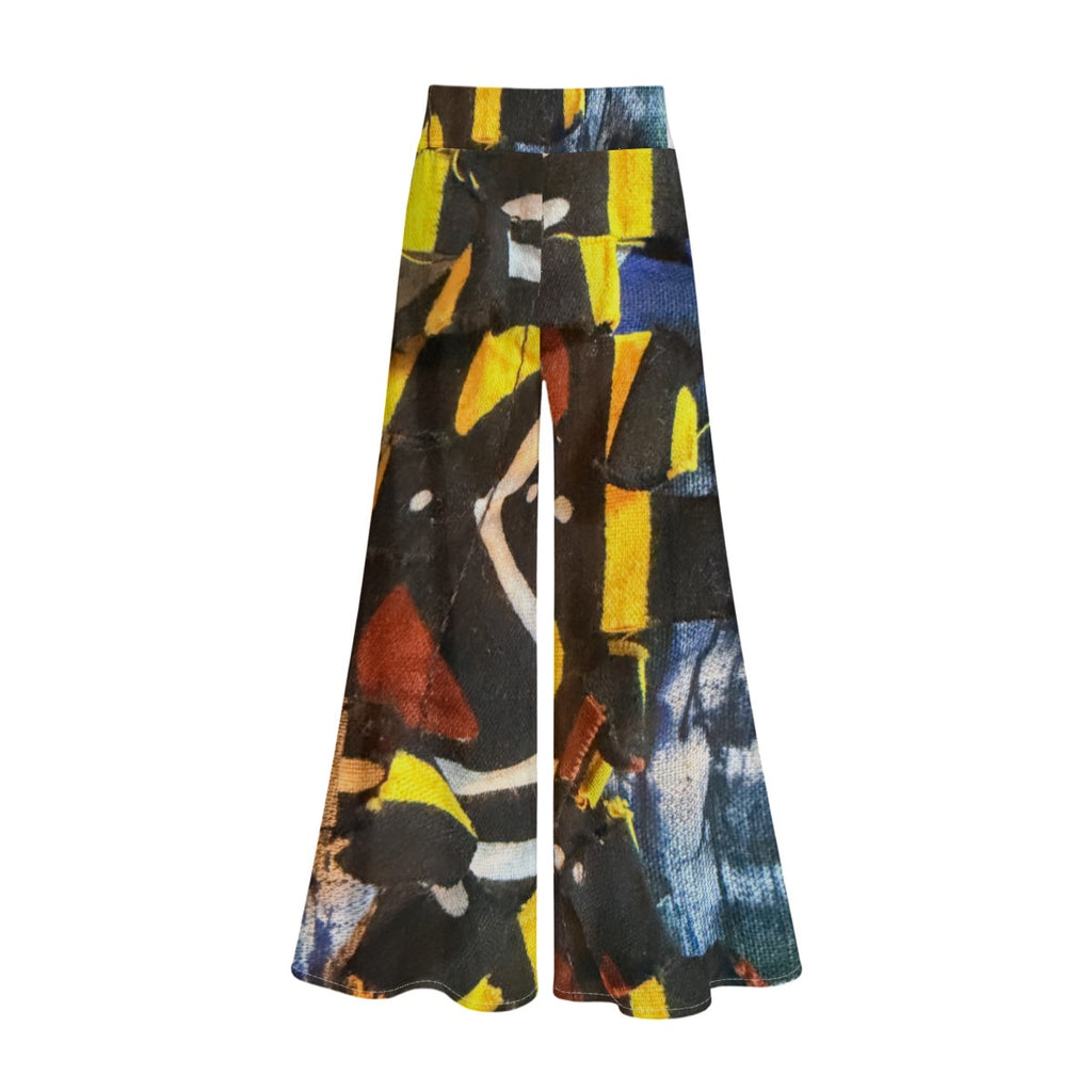 All-Over Print Women’s Lightweight Wide-Leg Pants with Hidden Side Zipper