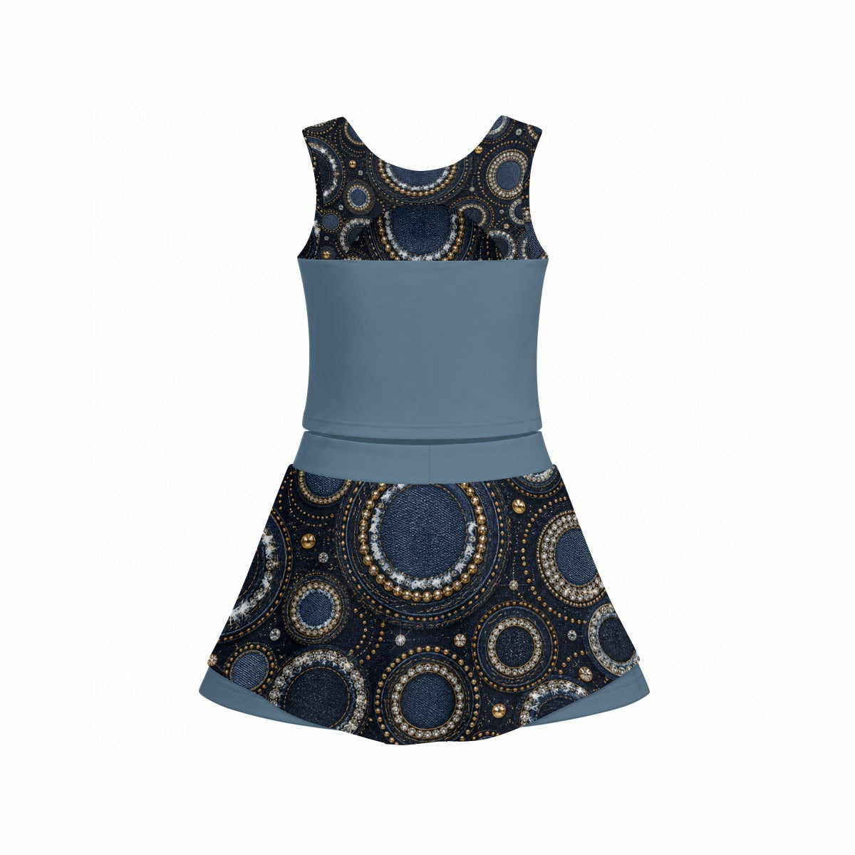 All-Over Print Women's Triple-Layer Vest Skirt Set
