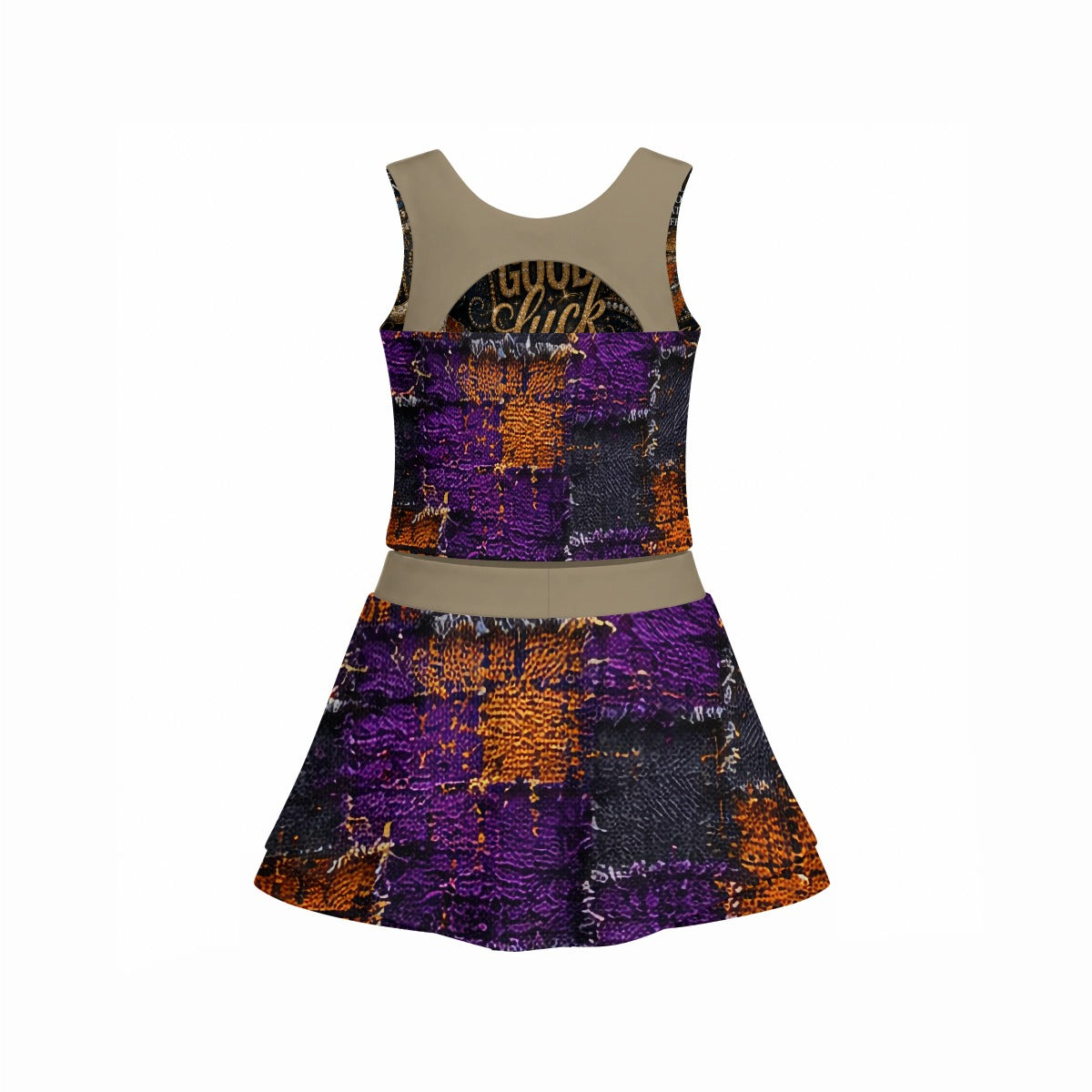 All-Over Print Women's Triple-Layer Vest Skirt Set