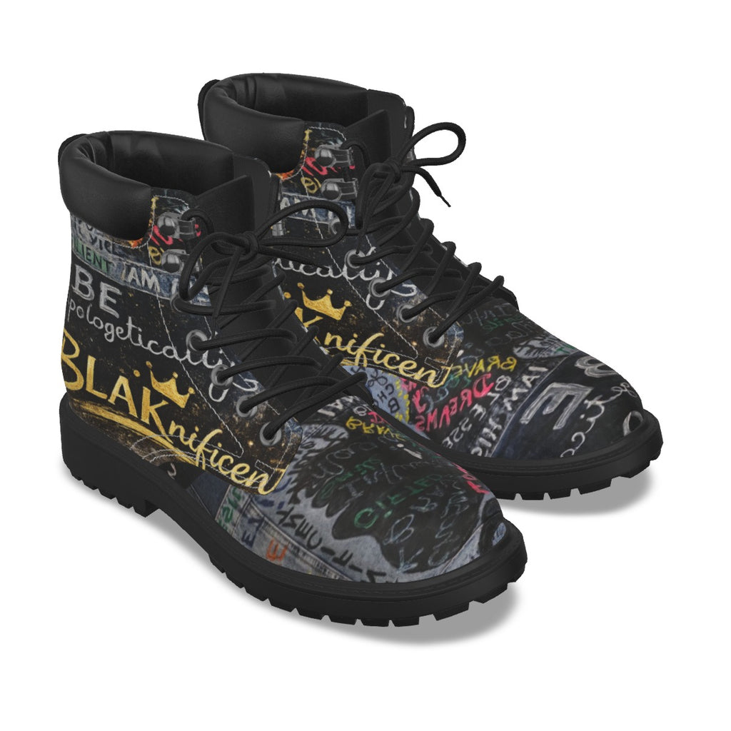All-Over Print Men's Short Boots