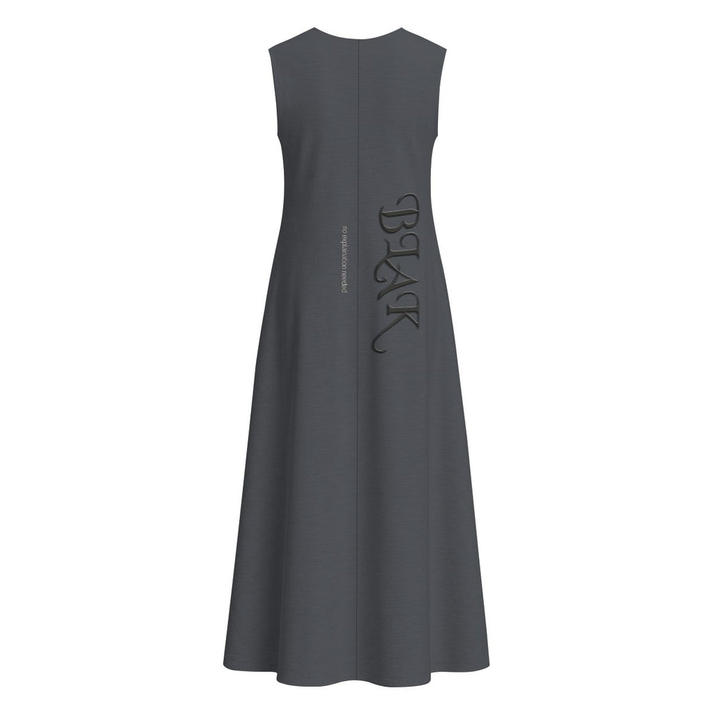 All-Over Print Women's Sleeveless Dress With Pocket|140GSM Slub Cotton