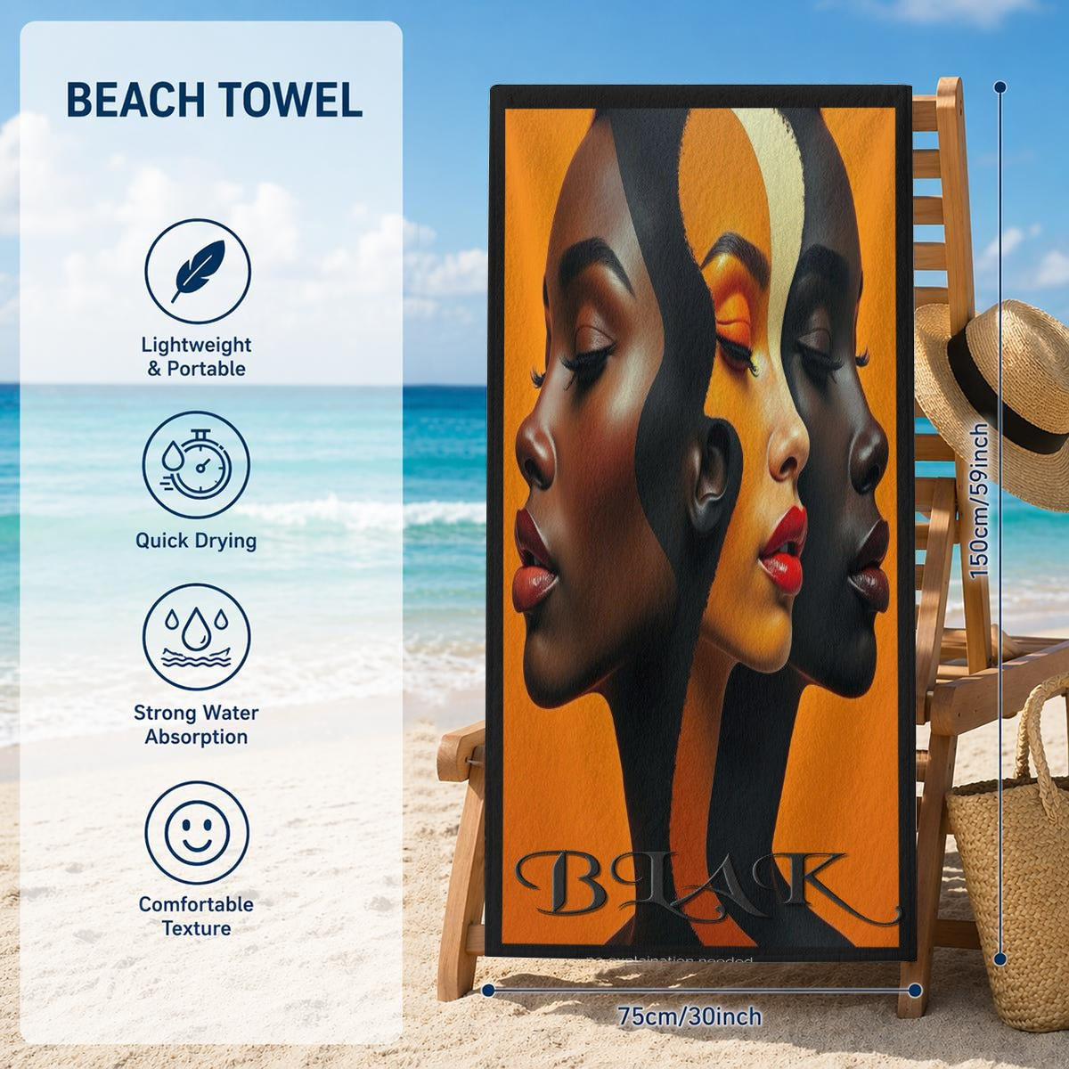 Adult Beach Towel  Printed in Canada|320GSM
