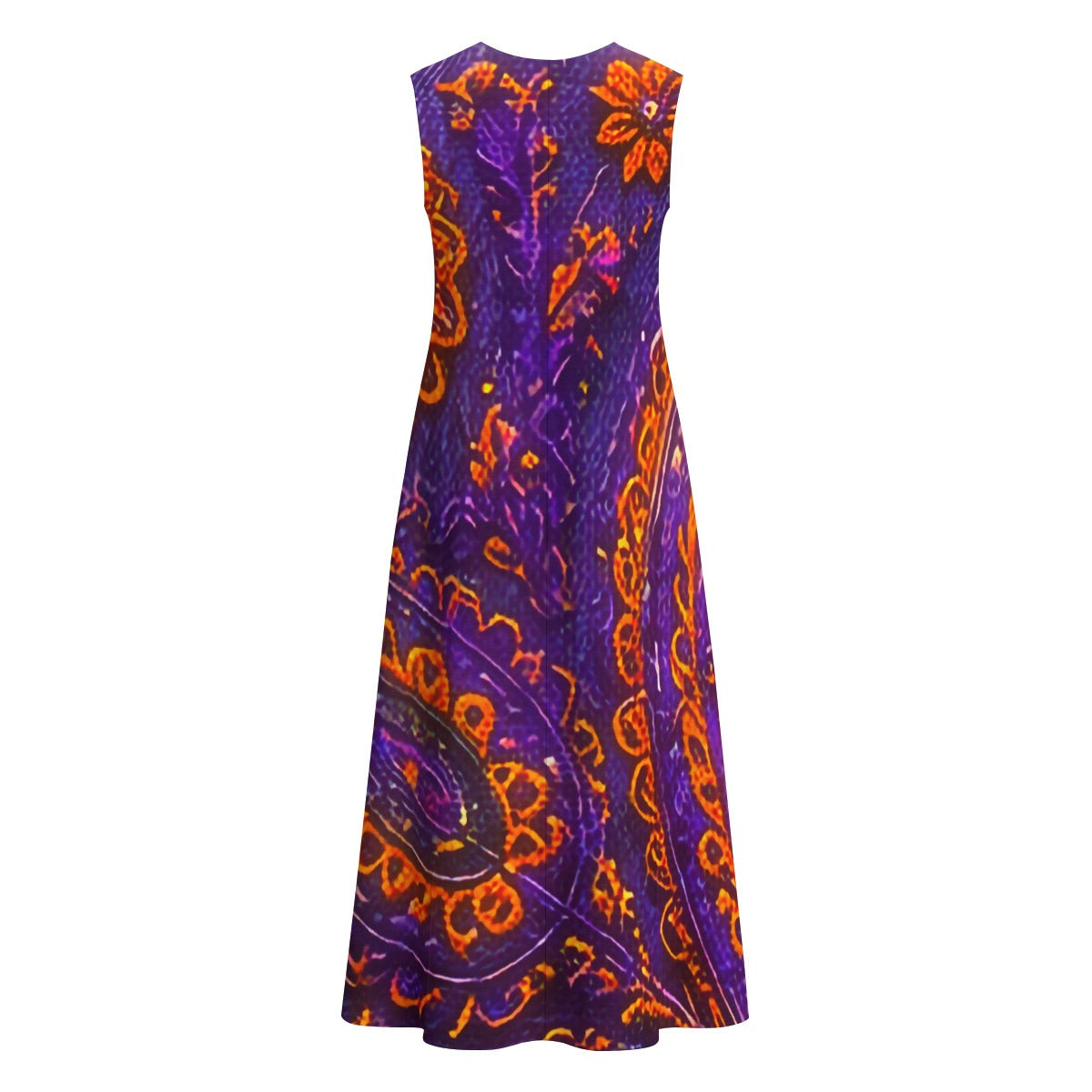 All-Over Print Women's Sleeveless Dress With Pocket|140GSM Slub Cotton