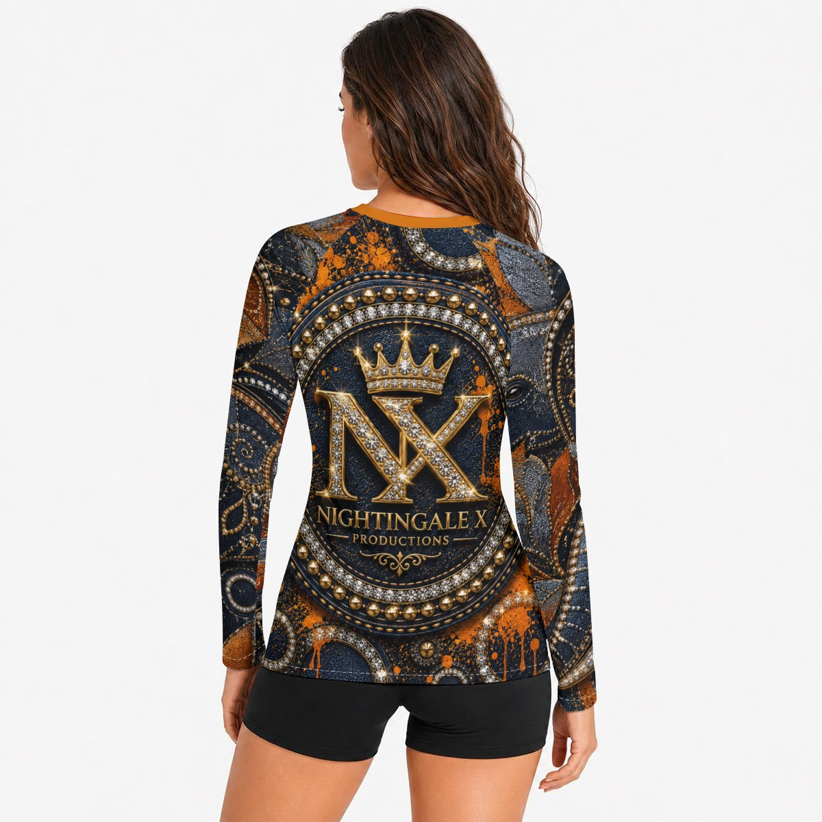 All-Over Print Women's Raglan Sun Protection Sport Jersey With Long Sleeve