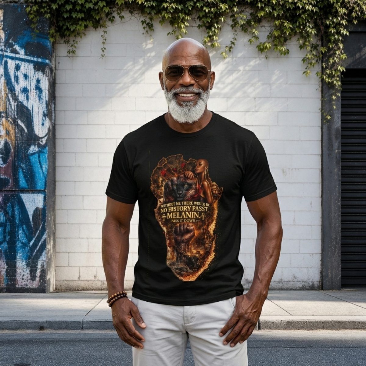 All-Over Print Men’s Draped Neck Shirt|230GSM