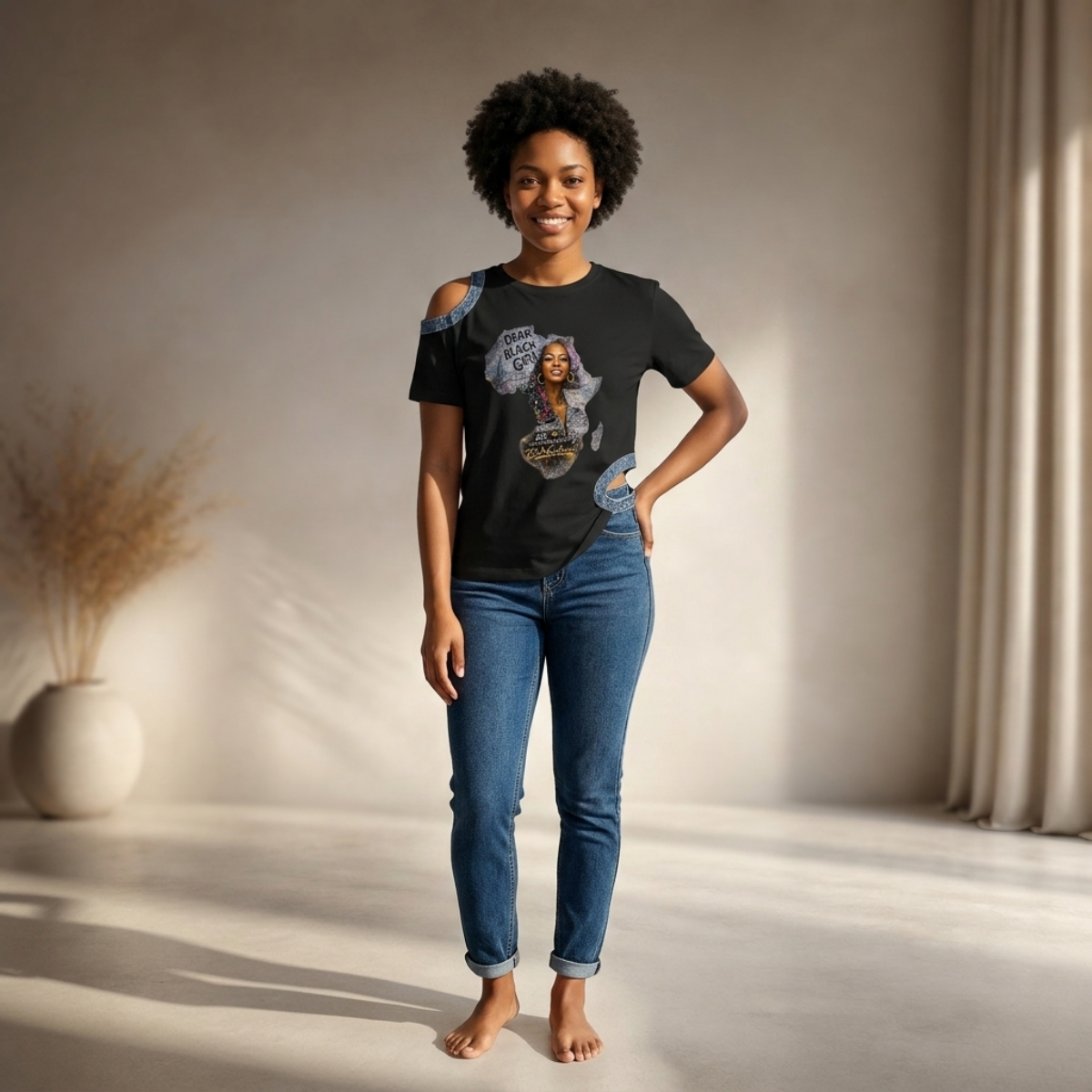 Women's Essential Crew Neck T-Shirt Printed in USA|180GSM Front DTF